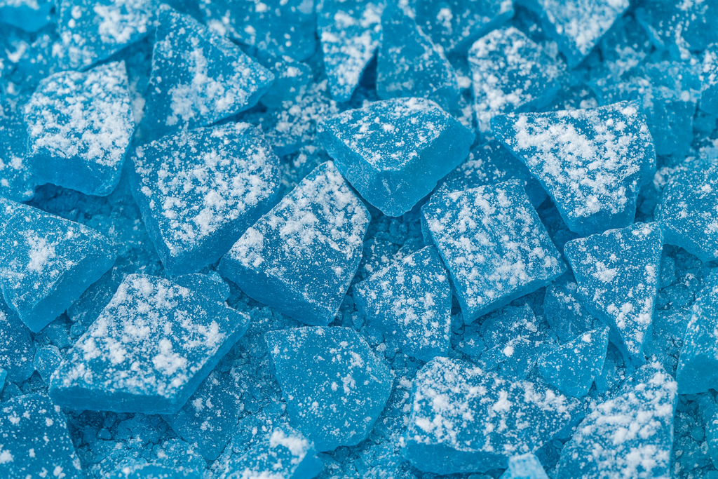 Blue Raspberry Crackle Hard Rock Candy – Bright & Bold Flavor (Sold by the Pound)